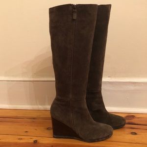 [Franco Sarto] Suede Wedge Knee High Boots 7.5
